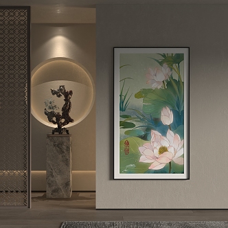 New Chinese Decorative Painting 3d model