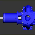 Blue Industrial Centrifugal Pump With Mechanical Components And Stable Base