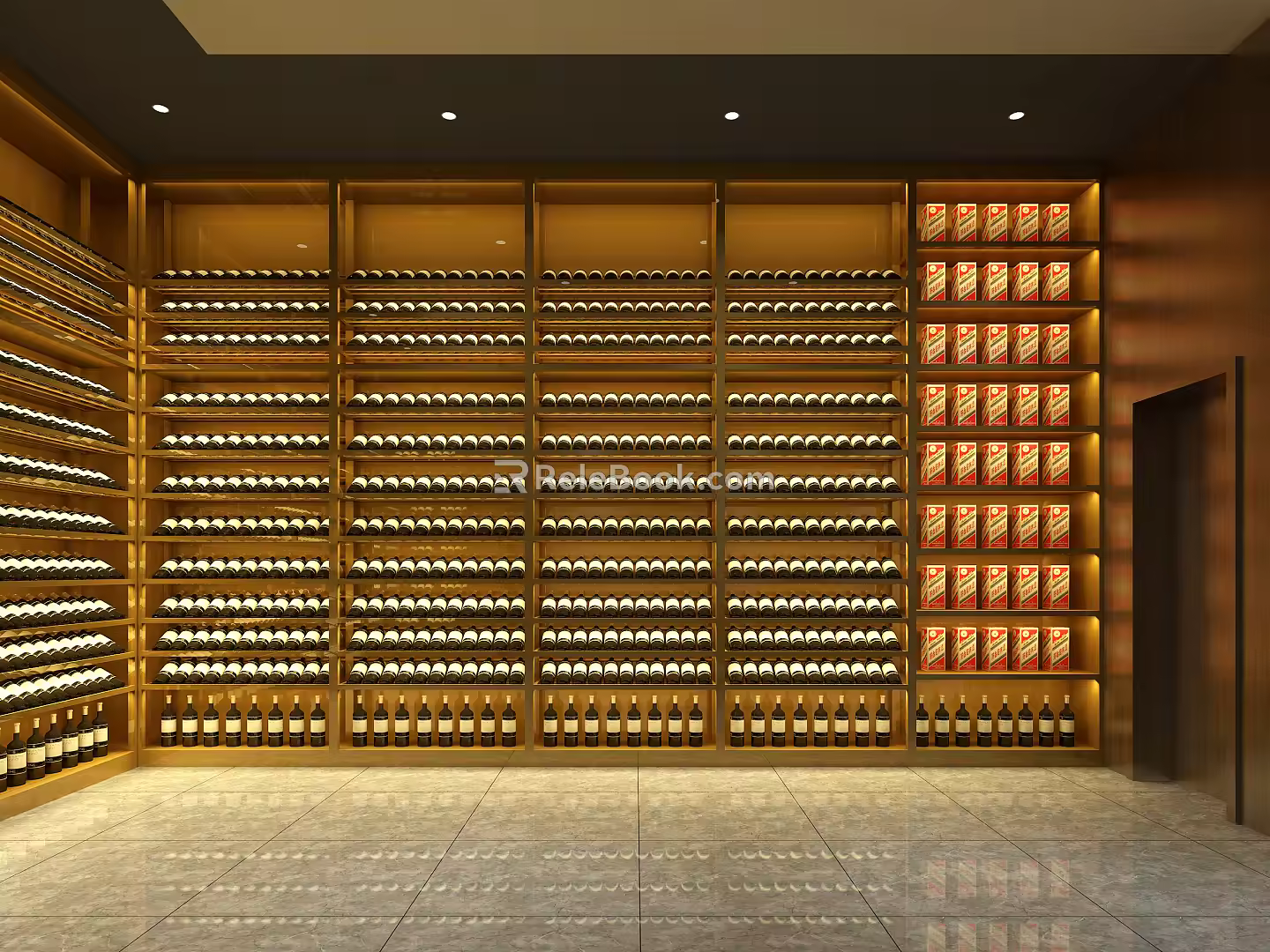 Modern Wine Cellar Stainless Steel Red Wine Cellar Cold Storage Room Constant Temperature Room Constant Temperature Cabinet Display Cabinet Cold Storage Cabinet Red Wine Cellar 3d model