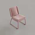 Modern Pink Upholstered Accent Chair With Rose Gold Metal Frame Design
