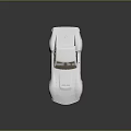 White Classic Sports Car Model With Sleek Body And Shiny Reflective Surface