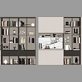 Study Bookcase Bookshelf Display Cabinet Locker Sideboard Decorative Cabinet Book Decorative Ornaments 3d model