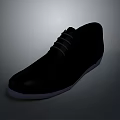 Casual Black Leather Shoes With Classic Lace Up Design For Daily Wear