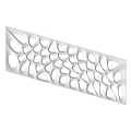 White Decorative Wall Panel Featuring Modern Leaf Shaped Cutouts Design For Interior