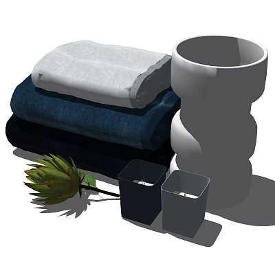 Modern Towels Towels Bath Towels 3d model