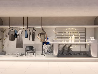 Quiet Window Clothing Window 3d model