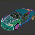 Green Sports Car With Modern Sleek Body And Shiny Aerodynamic Design