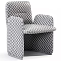 Modern Beige Upholstered Lounge Chair With Comfortable Seat Soft Armrests And Sleek Design