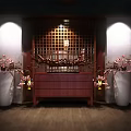 Traditional Japanese Restaurant With Tatami Seating Wooden Decor Lanterns And Sliding Lattice Windows