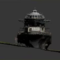 Scale Ship Model Display Featuring Brown Hull White Top And Green Grass Base