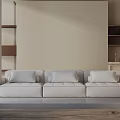 Modern three-seat sofa 3d model