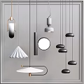 Modern chandelier luminaire combination 3d model