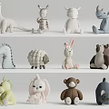Adorable Stuffed Animal Plush Toys With Various Soft Color Designs For Kids