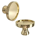 Sleek Golden Round Metal Handles with Smooth Surface for Modern Furniture and Cabinet