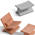 Brown Fabric Lounge Chair with Matching Ottoman and Soft Cushion Design
