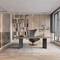 Modern Living and Dining Room Design With Wooden Wall Round Ceiling Light Dining Table Sofa