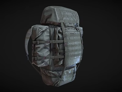 Tactical Military Style Backpack With Multiple Compartments Adjustable Straps And Durable Design 3d model