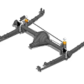 Automotive Suspension System With Metal Brackets Coil Springs And Control Arms
