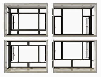 Modern Bay Window Combination 3d model