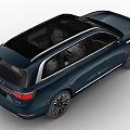 Dark Blue Modern SUV With Panoramic Sunroof 3d model