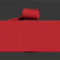 Red Textured Gift Box With Decorative Ribbon Bow And Shiny Surface 3d model