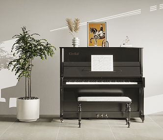 Modern Piano Paint Piano 3d model