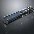 Futuristic Sci-Fi Weapon With Tubular Metallic Design And Carbon Fiber Texture