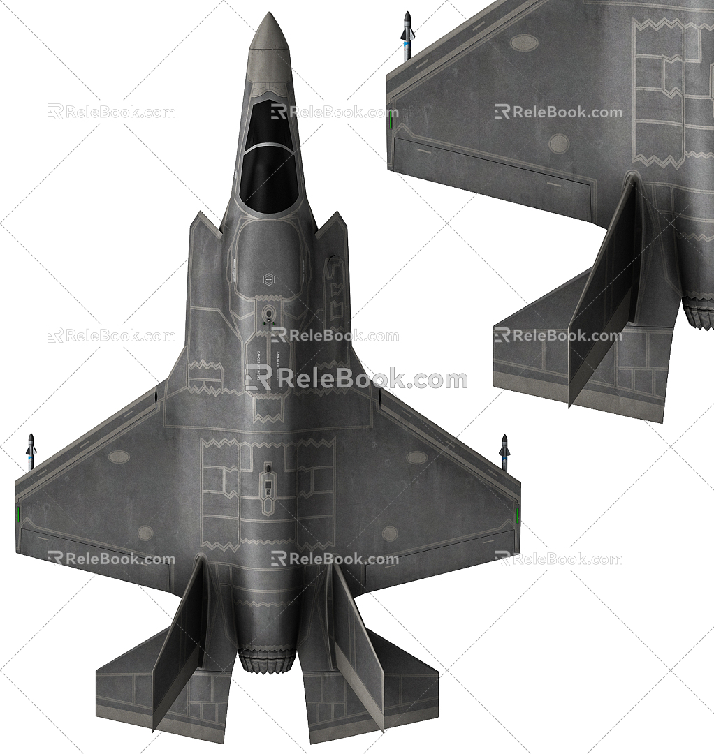 Modern fighter stealth fighter 3d model