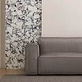 modern double sofa cream sofa 3d model