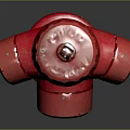 Red Fire Hydrant With Number 149 Isolated On Dark Background