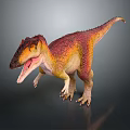 Vibrant Colored Dinosaur Character With Open Mouth Standing Pose 3D Render