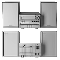 Panasonic Audio System With Black Speakers Main Unit Display Screen And USB Port
