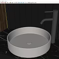 Washbasin counter basin faucet basin sink 3d model