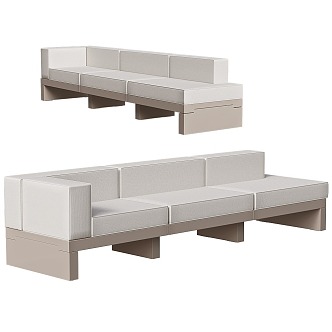 European-style double sofa tofu block sofa children'sofa office sofa living room sofa 3d model