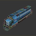 vintage train steam train train carriage locomotive head steam car carriage train modern vehicle 3d model