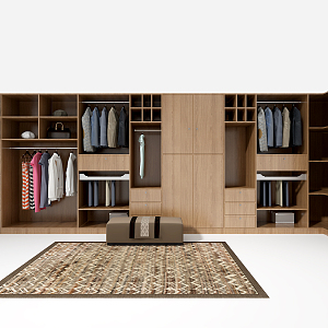 modern wardrobe dressing room 3d model