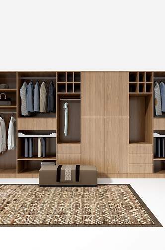 modern wardrobe dressing room 3d model