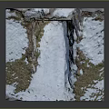 Snowy Bunker Entrance Model Scene With 1939 Gray Door Grass And Dirt