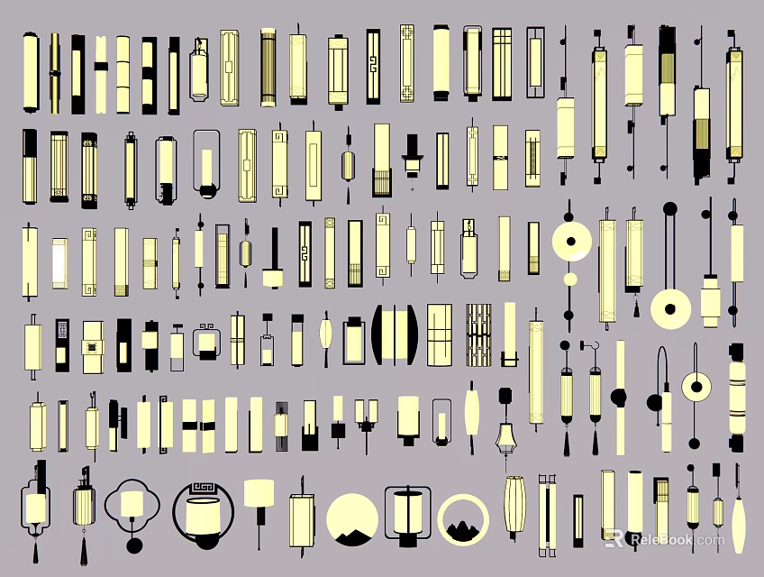 Stylish Wall Sconces with Various Designs Different Shapes and Styles Collection 3d model