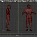 conjoined work clothes work clothes suit protective mask boots clothes 3d model