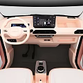 Pink Compact Car With Round Headlights And Black Roof Modern Design