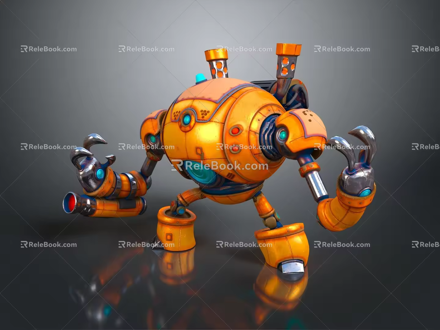 Modern Robot Mech Warrior Mech Soldier Machine Battlearm Mechanical Battlearm 3d model