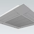Ceiling Mounted Air Conditioner Vent With Modern Grid Design And White Finish