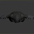 3D Sci Fi Game Character Design With Dark Long Coat Helmet And Armor Elements