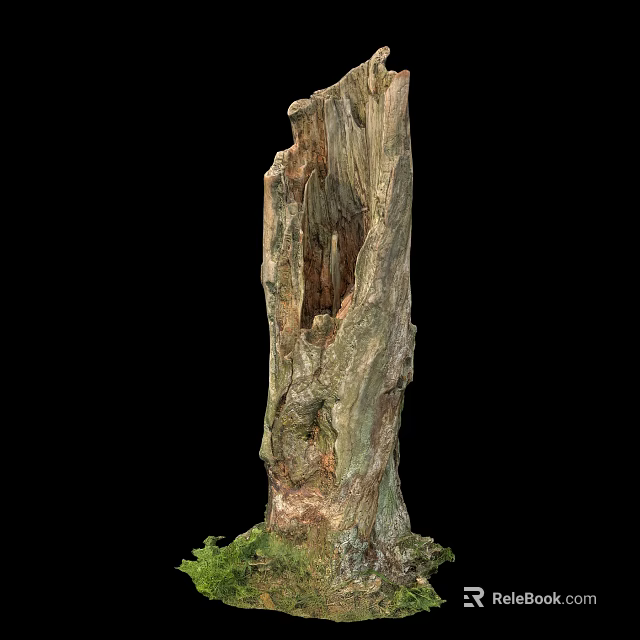 Natural Stone Wood Weathered Texture With Rough Surface And Organic Shape 3d model