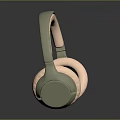 Modern Over Ear Headphones With Pink Ear Cushions Headband And Metallic Body
