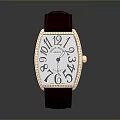 Brown Leather Strap Watch With Silver Metal Case And Modern Dial Design