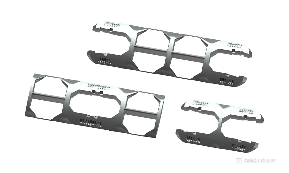 TECHSPEC Structural Metal Frame Components With Geometric Design And Multiple Units 3d model 