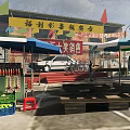 Bustling Wet Market Scene With Colorful Umbrellas Stalls And Crowded People