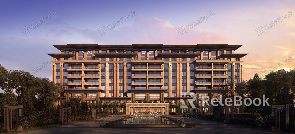 New Chinese-style Residential Building model